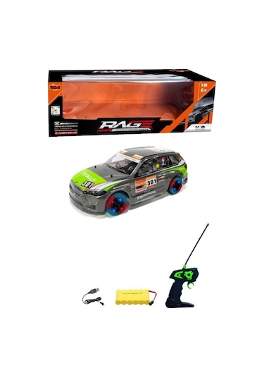 Toycraft Velocityx 1:10 Ölçekli Şarjlı Uzaktan Kumandalı Yarış Arabası 10 15 Km/h - Gri