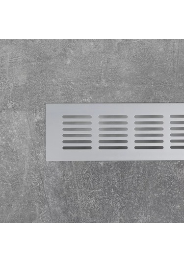 Aksmebel Havalandırma Izgarası 250 60 Mm Metal Gümüş Düz 197235996