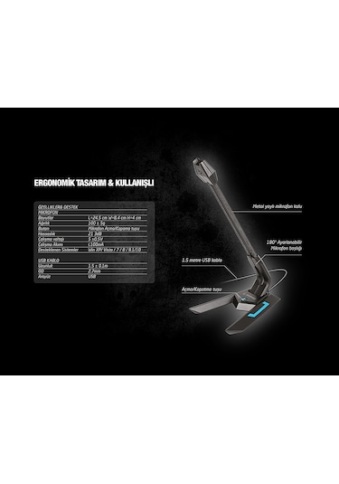 Snopy Rampage SN-RM7X Masa Üstü Mikrofon