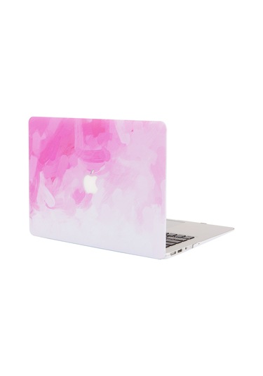 Macbook Air Kılıf 13 İnç Paint02 Eski Usb'li Model 2010-2017 A1369 A1466 İle Uyumlu Pembe