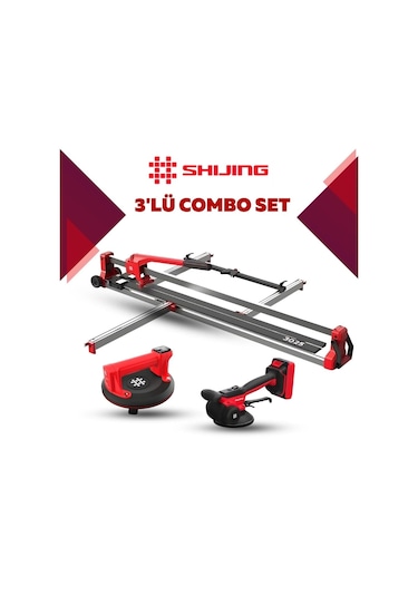 Shıjıng Tools Manuel Kesici Dijital Vantuz Ve Fayans Vibratörü 3'lü Pro Set