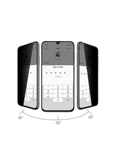 Samsung Galaxy Uyumlu M22 Davin 5D Privacy Cam Ekran Koruyucu