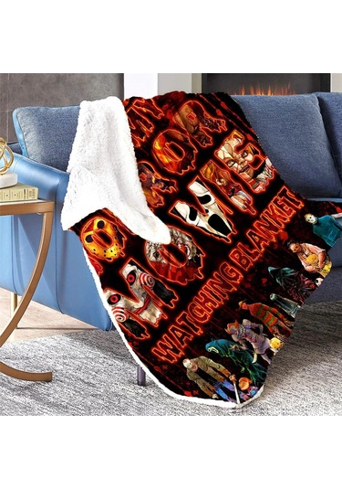 Cadılar Bayramı Korku Filmi Yumuşak Battaniye Flanel Battaniye Diğer