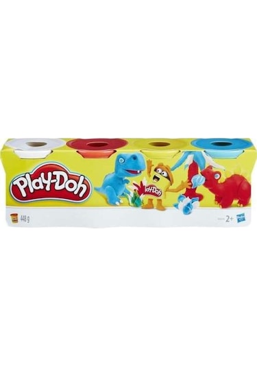 4 Renk Oyun Hamuru 448gr X 3 Paket Çok Renkli
