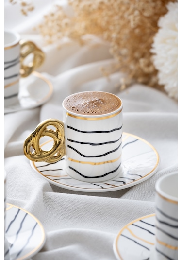 Acar Lucetta 6 Kişilik Kahve Fincanı Takımı - 90 Ml