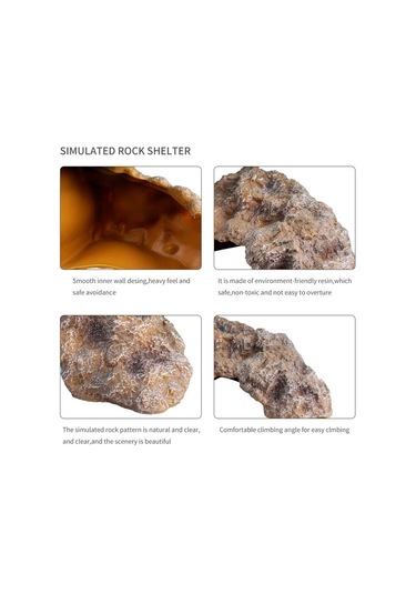 Sones L Sürüngen Simülasyonu Kayalar Saklanma Evi Kaplumbağa Şezlong