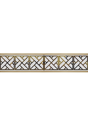 Da1238dbg Arex Dresuar , Antre Hol Rafı Safirmeşe-beyaz-gold 120cm