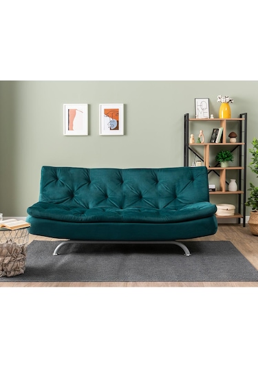 Pafu Rivo Üçlü Yataklı Koltuk - Soho Petrol Petrol Yeşili