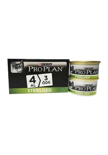 Proplan Sterilised Somonlu Kısırlaştırılmış Kedi Konservesi 85 Gr 24 Adet