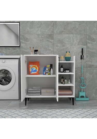 Arnetti Mutfak Banyo Dolabı Leskar Çok Amaçlı Dolap, Beyaz