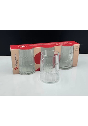 Paşabahçe 420553 Dunes Su Bardağı 335 Cc 3'lü Şeffaf