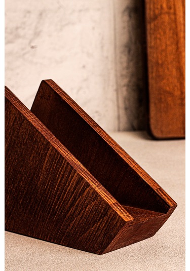 Snippy Baro - Ahşap Peçetelik Masaüstü Peçete Organizeri Ahşap