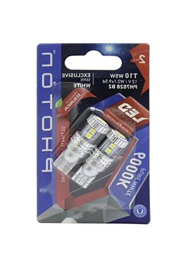 T10 W5w Led Ampuller - 2'li Set, Beyaz -