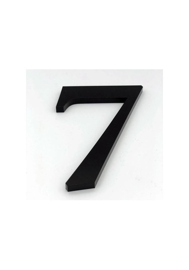 Kapı Numarası 20 Cm No 7 Roma, Siyah Pleksi Kendinden Yapışkanlı