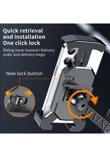 Tongxida Alüminyum Motosiklet Telefon Tutucu Bisiklet Braketi - 2 Stil Seçenek: Gidon/dikiz Aynası - Evrensel Uyumlu -