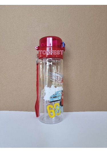 Pipetli Suluk Matara - Kilit Kapaklı Speed Master Car Hızlı Araba Temalı - 500 Ml