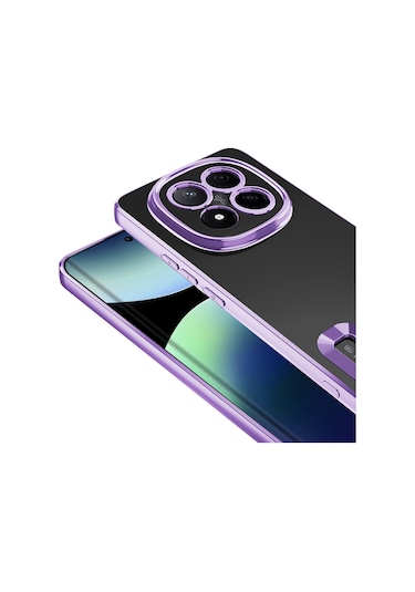 Redmi Note 14 Pro Plus Kılıf Kamera Korumalı Logo Gösteren Omega Kapak - Gol Altın Altın