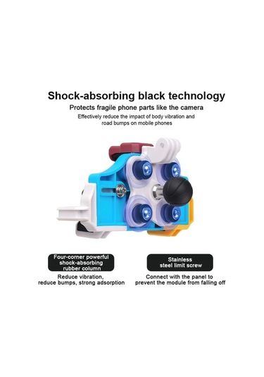 Wondernest Motoslg Yengeç Motosiklet Telefon Kelepçe Braketi O-tipi Sarı Mavi Beyaz Aksesuar Sarı Mavi Beyaz