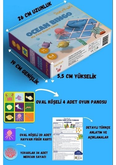 DoerKids Okyanus Temalı Çocuk Tombalası - Ocean Bingo
