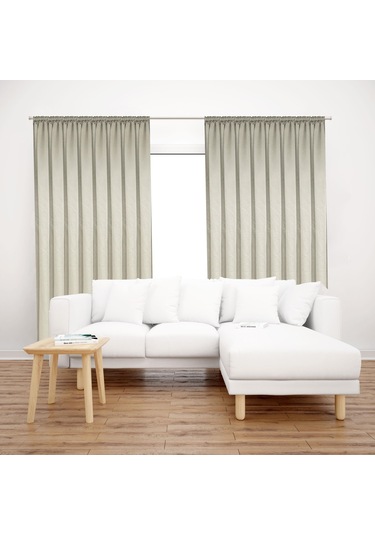Premier Home Saten Fon Perde 140x260 Bej