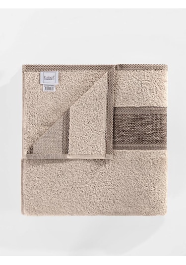 %100 Cotton Saç Havlusu Maura 50x90 Cm Bej