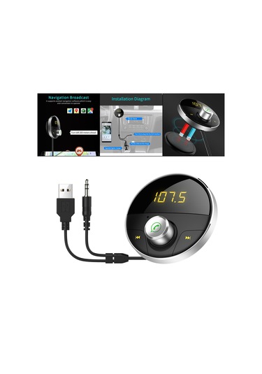 Homyl Araba Mp3 Çalar Kablosuz Bluetooth 4.1 Fm Radyo Gümüş