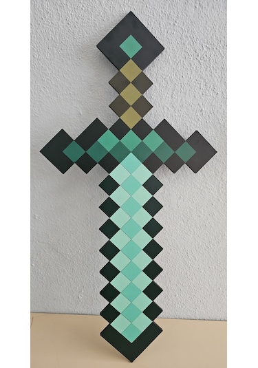 Minecraft Temalı Elmas Kılıc Ahşap Oyuncak