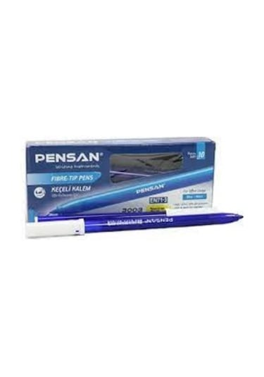 Pensan Keçeli Boya Kalemi Ofis Tipi Mavi Renk 10Lu Paket