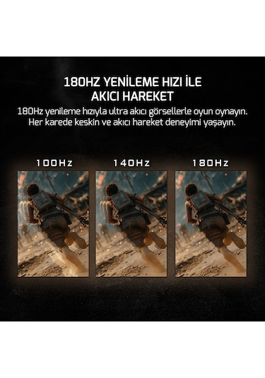 Gamepower Kaze Q80 27'' Flat Fast Ips 180hz 0.5ms Qhd 2k Gaming Monitör  Ölü Piksel Garantili