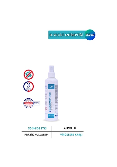 Actohand Etoh 250 Ml El Ve Cilt Antiseptiği - Etanol 80 % V/v