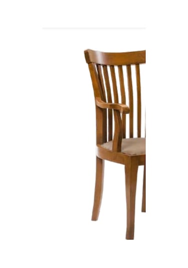 Bengimobilya Sandalye Zus108 Torna Çıtalı Model Tam Kolçak Kayın Retro Iskelet