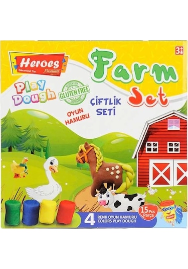 Mey İthalat Ern-588 Orta Kutulu Çiftlik Oyun Hamuru Seti - Eren Oyuncak