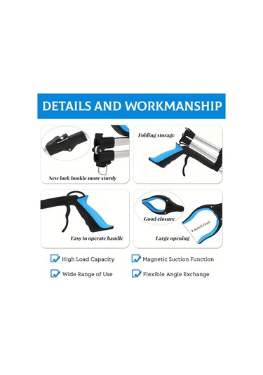 Xuweiwei 40 Model Uzun Manyetik Maşa: 43 İnç Katlanır Alüminyum Tutucu, Yaşlılar Ve Yetişkinler İçin