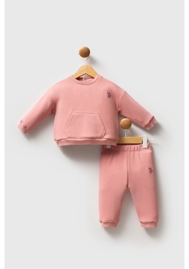 U.S. Polo Assn. U.s.polo Assn Kız Bebek 2li Takım - Açık Pembe Açık Pembe