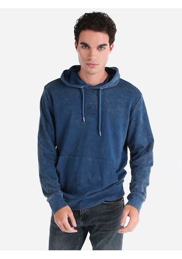 Colin's Colins Regular Fit Baskılı Kapüşonlu Mavi Erkek Sweatshirt Cl1065602 İndigo Colin's Colins Regular Fit Baskılı Kapüşonlu Mavi Erkek Sweatshirt Cl1065602 İndigo