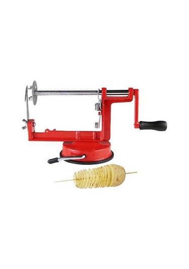 Besthome1 Manuel Paslanmaz Çelik Patates Ve Sebze Makinesi, Pratik Ve Çevre Dostu Kırmızı Kırmızı