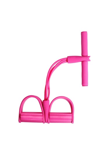 Dolıty Elastik Pedal Direnç Bandı Sit Up Karın Bacak Bel Pembe Pembe