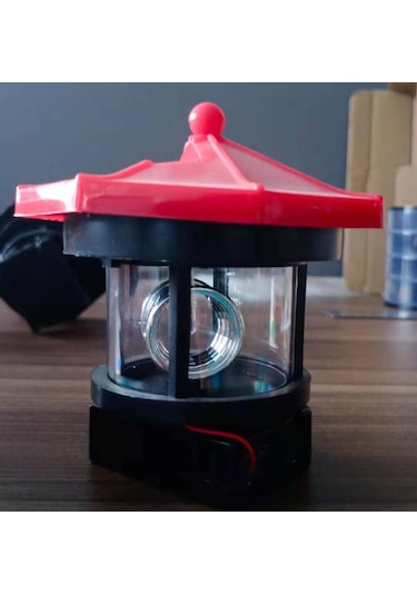 Mufunye Küçük Kırmızı Güneş Enerjili Döner Fener, Ip44 Hava Durumuna Dayanıklı, Bahçe Çevre Aydınlatma Dekorasyon Lambası