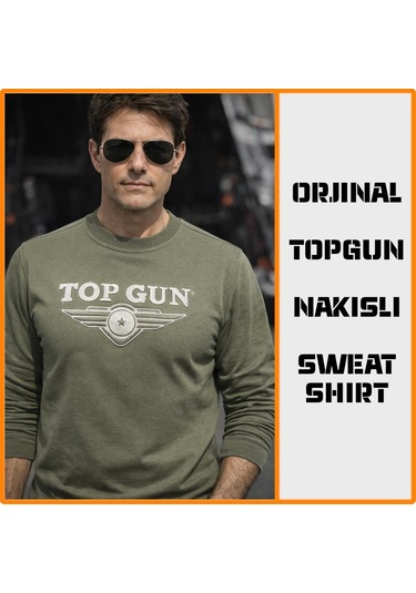 Top Gun Nakıslı Sweat Hakı Haki