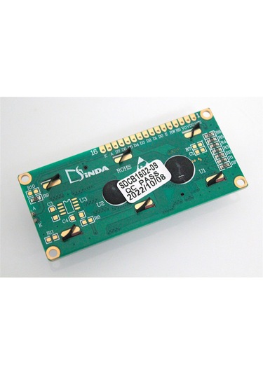 16×2 LCD Ekran 1602 HD44780 – Arduino/Endüstriyel Panel Modülü SDCB1602-09 5V Beyaz Işıklı