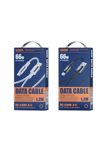 Remax Rc-c100 1.2m 30w Tip-c Tip-c Hızlı Şarj Örgülü Veri Kablosu Siyah