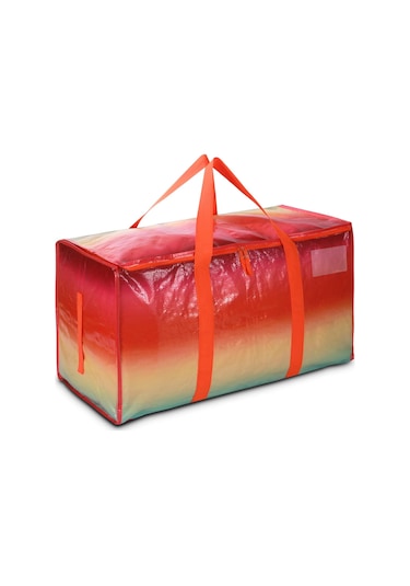 Uzun Kulplu Ekstra Büyük Hareketli Torbalar Ve Güçlü Fermuarlar, Uzay Tasarrufu İçin Ekstra Büyük Depolama Torbaları, Düz Düz, Giyim Battaniyesi Depolama, Hareketli Kutuya Alternatif 2 Paketi, Gökkuşağı Görseldeki Renk