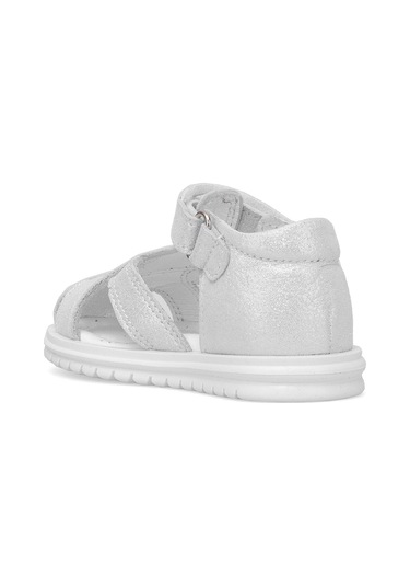Elit Aik-1912 İlkadım Kız Çocuk Düz Sandalet Gümüş Gümüş