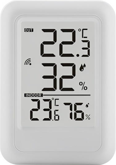 Vkemall Ts - Ft0403 İç Ve Dış Mekan Termohigrometresi, Bire Bir Kablosuz Dijital Ekranlı Ev Serası