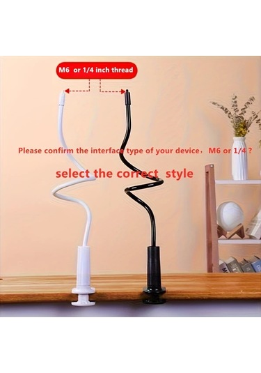 Honeybeeshop Ev Güvenlik Kameraları İçin Siyah 1/4 İnç Vida Paslanmaz Çelik M6 Askı Ayarlanabilir Uyumlu