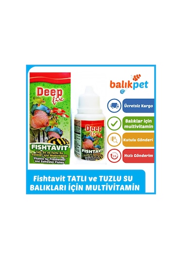 Fishtavit Multivitamin Akvaryum Balık Vitamini 30Ml