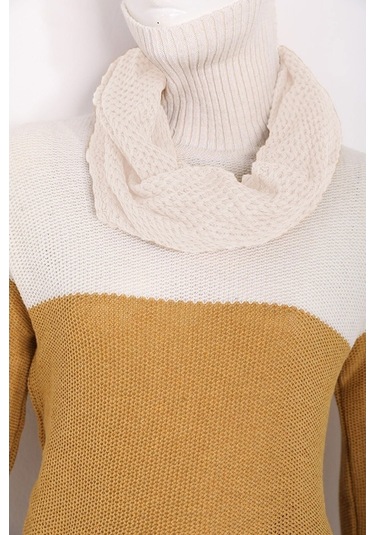 Unisex Örgü Boyunluk Kadın Erkek Atkı Akrilik