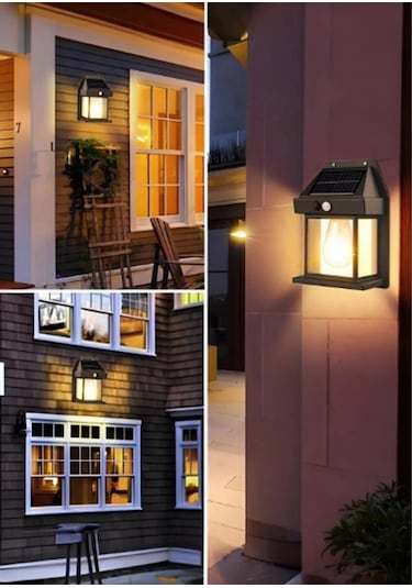 Suya Dayanıklı Hareket Sensörlü Güneş Enerjili Led Bahçe Lambası