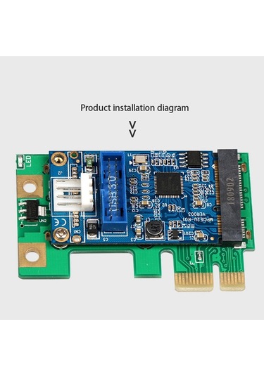 Xurunkeji Pcıe - Mini Pcıe Adaptör Kartı, Verimli, Hafif Ve Taşınabilir Mini Pcıe - Usb3.0 Adaptör Kartı