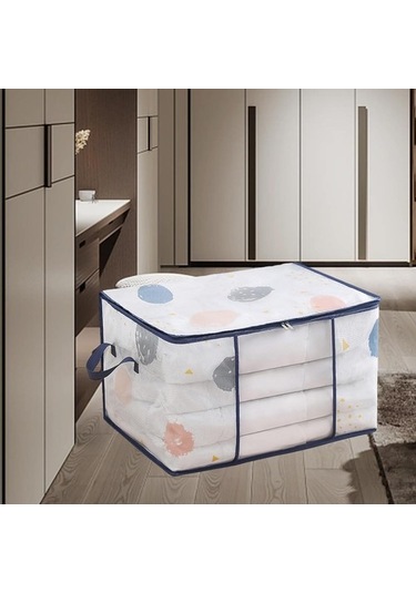 Unimarket Yorgan Saklama Çantası D-ust Geçirmez Nem Geçirmez Sezon Dışı Elbise Kazak Battaniye Online Alışveriş Organizatör Kutusu Günlük Kullanım Saklama Kesesi Ev Gghw07
